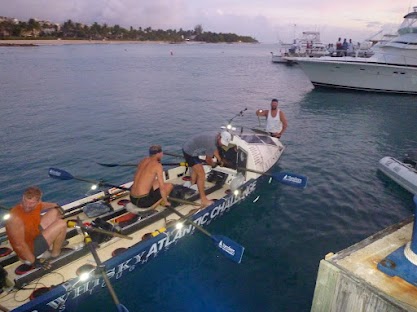 Rameurs à l'arrivée